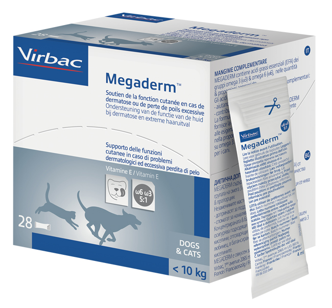 Megaderm Supplemento Cani Gatti 32 Bustine 4 ml - FARMACIA33