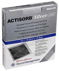ACTISORB SILVER MEDICAZIONE IN CARBONE ATTIVO CON ARGENTO 10,5X10,5 CM 3 PEZZI - FARMACIA33