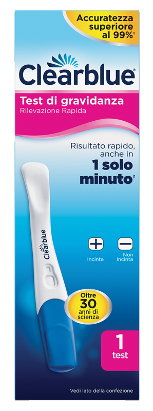 TEST DI GRAVIDANZA CLEARBLUE RILEVAZIONE RAPIDA 1 PEZZO - FARMACIA33