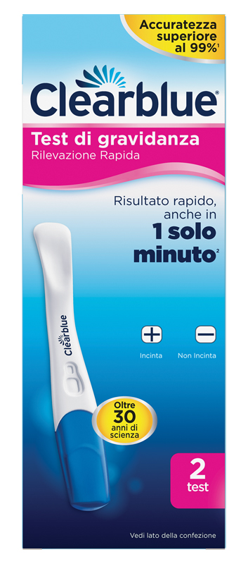 TEST DI GRAVIDANZA CLEARBLUE RILEVAZIONE RAPIDA 2 PEZZI - FARMACIA33