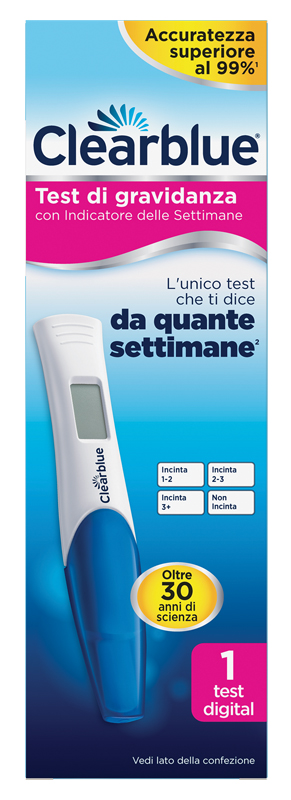 TEST DI GRAVIDANZA CLEARBLUE CON INDICATORE DELLE SETTIMANE 1 PEZZO - FARMACIA33