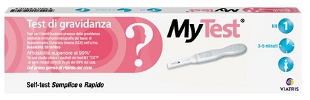 TEST DI GRAVIDANZA RAPIDO HCG MYTEST 1 PEZZO - FARMACIA33