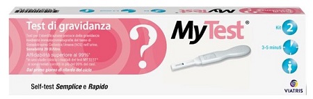 TEST DI GRAVIDANZA RAPIDO HCG MYTEST 2 PEZZI - FARMACIA33
