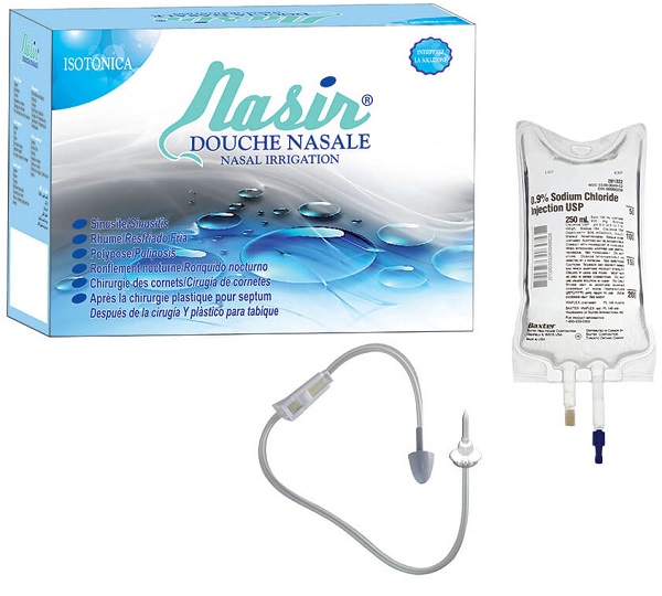 NASIR DOCCIA NASALE CON SOLUZIONE FISIOLOGICA ISOTONICA 6 SACCHE 500 ML + 1 BLISTER - FARMACIA33