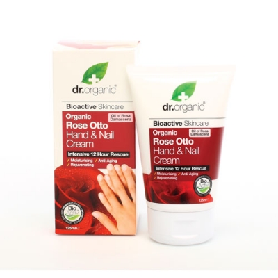 DR ORGANIC ROSE OTTO ROSA HAND NAIL CREAM CREMA MANI 125 ML - FARMACIA33