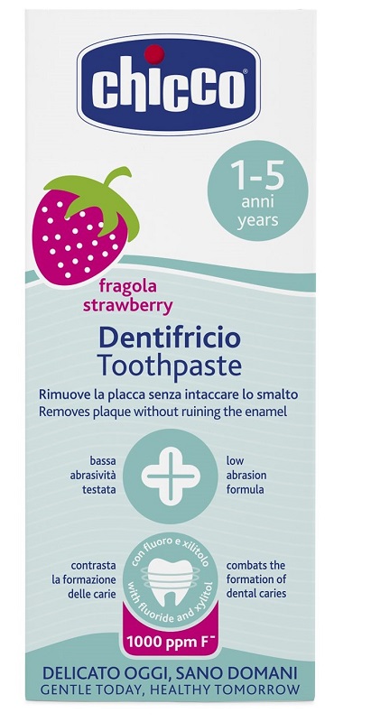CHICCO DENTIFRICIO FRAGOLA 50 ML 12M+ CON FLUORO - FARMACIA33