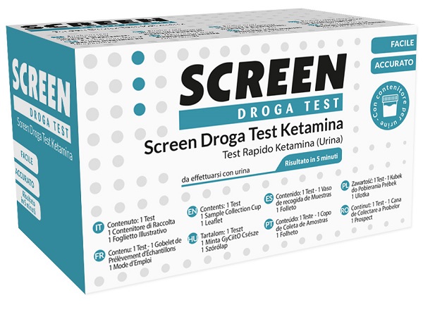 SCREEN DROGA TEST KETAMINA TEST ANTIDROGA CON CONTENITORE URINA - FARMACIA33