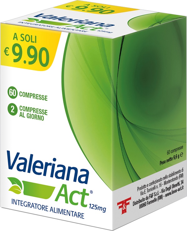 VALERIANA ACT 125 MG 60 COMPRESSE DA 125 MG - FARMACIA33