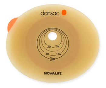 PLACCA PER COLO ILEO ED UROSTOMIA DANSAC NOVALIFE2 55MM RITAGLIABILE 10-47 - FARMACIA33