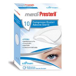 GARZA COMPRESSA OCULARE MEDIPRESTERIL ADESIVA 10 PEZZI - FARMACIA33