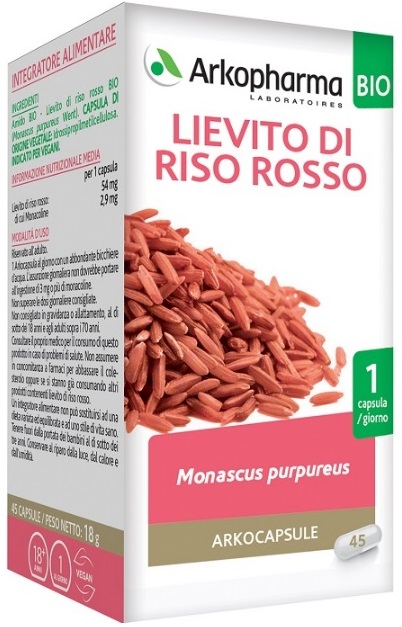 ARKO CAPSULE LIEVITO RISO ROSSO 45 CAPSULE BIO - FARMACIA33