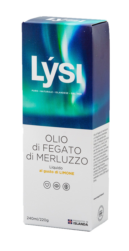 LYSI OLIO FEGATO MERLUZZO LIMONE 240 ML - FARMACIA33