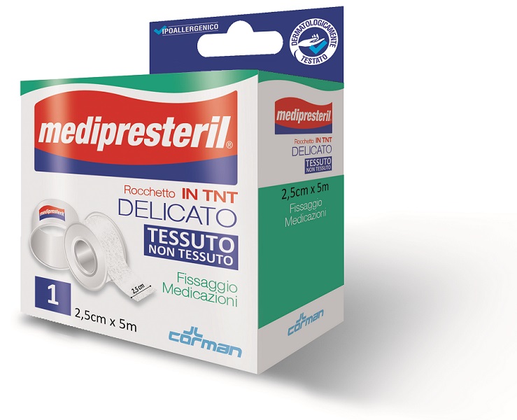 CEROTTO IN ROCCHETTO TESSUTO NON TESSUTO MEDIPRESTERIL 5X250CM - FARMACIA33