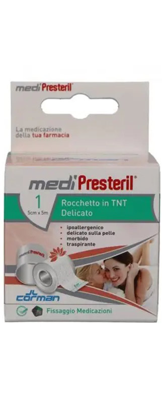CEROTTO MEDIPRESTERIL TESSUTO NON TESSUTO IN ROCCHETTO CM 5 X 5 M - FARMACIA33