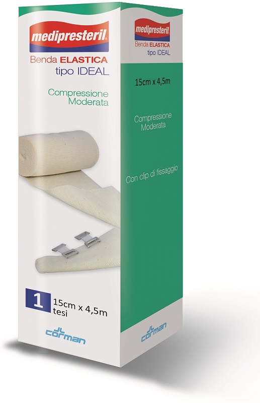 BENDA ELASTICA MEDIPRESTERIL IDEAL CM15X45MT - FARMACIA33