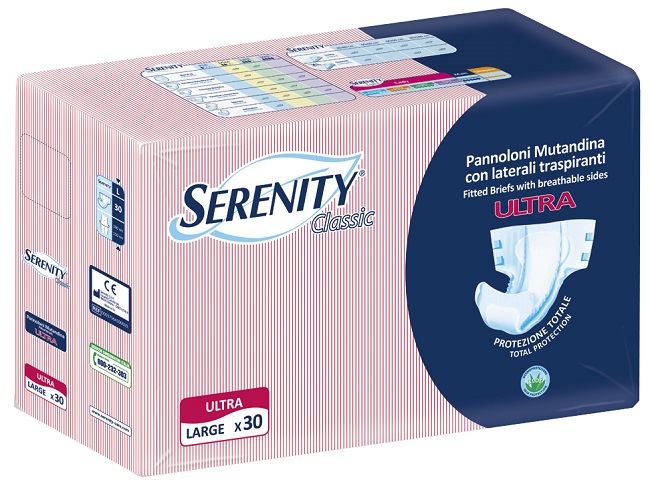 PANNOLONE A MUTANDINA SERENITY CLASSIC ULTRA ALOE LARGE 30 PEZZI - FARMACIA33