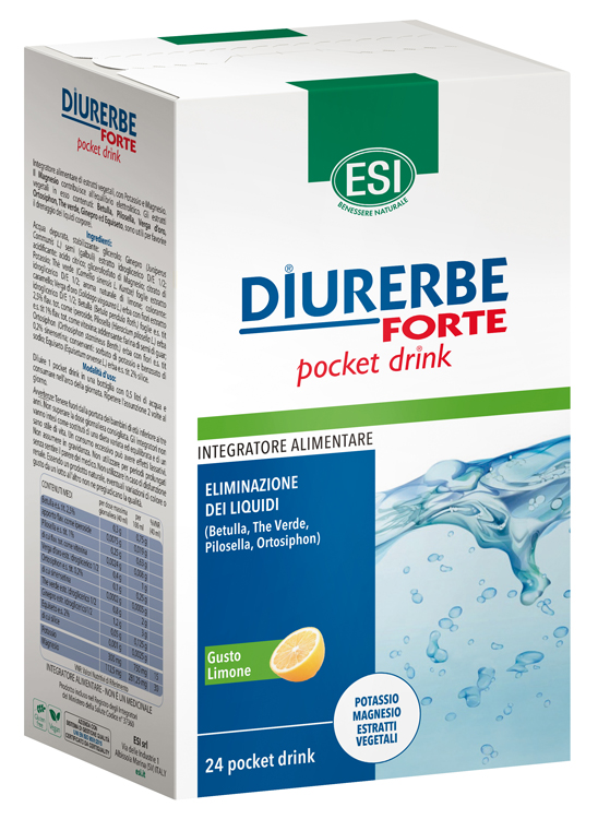 ESI DIURERBE FORTE POCKET DRINK LIMONE 24 X 20 ML - FARMACIA33