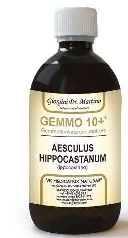 GEMOO 10+ GEMMODERIVATO CONCENTRATO IPPOCASTANO LIQUIDO ANALCOLICO AESCULUS HIPPOCASTANUM IPPOCASTANO 500 ML - FARMACIA33