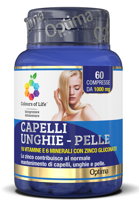 COLOURS OF LIFE CAPELLI UNGHIE PELLE 60 COMPRESSE 1000 MG - FARMACIA33