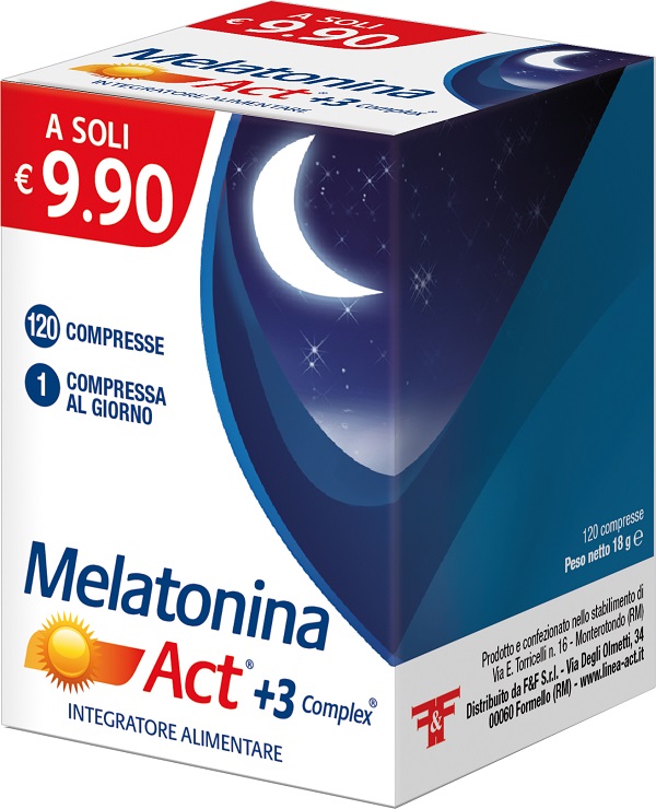 MELATONINA ACT +3 COMPLEX 120 COMPRESSE - FARMACIA33