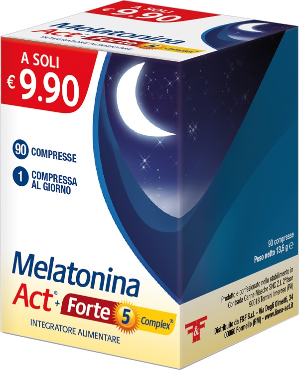 MELATONINA ACT+FORTE 5 COMPLEX 90 COMPRESSE - FARMACIA33