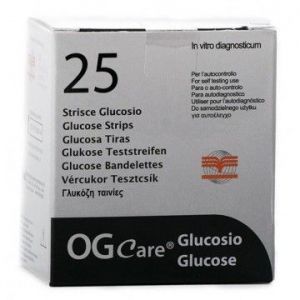 STRISCE MISURAZIONE GLICEMIA OGCARE 25 PEZZI - FARMACIA33
