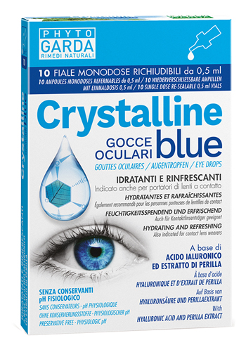 CRYSTALLINE BLUE GOCCE OCULARI MONODOSE 10 FIALE 0,5 ML - FARMACIA33