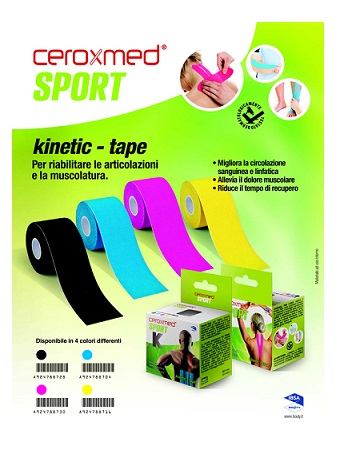 CEROXMED SPORT KINETIC TAPE BLU 1 PEZZO - FARMACIA33