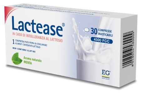 LACTEASE 4500 FCC AROMA MENTA 30 COMPRESSE MASTICABILI - FARMACIA33