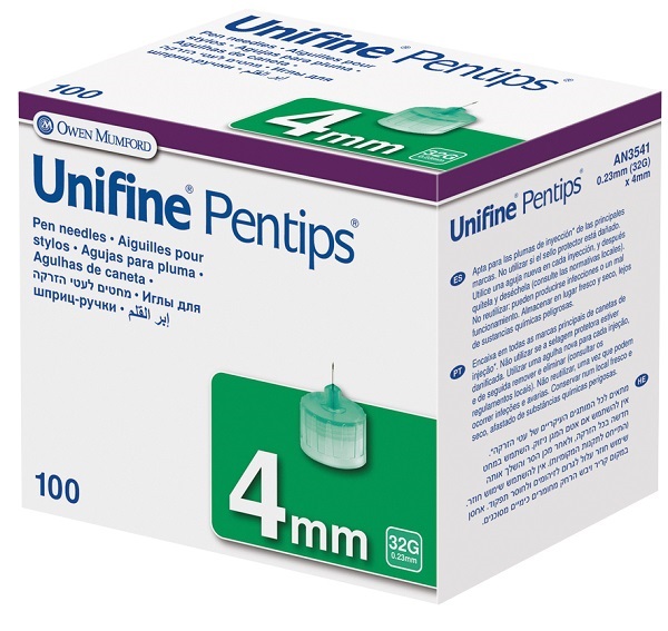 AGO PER PENNA DA INSULINA UNIFINE PENTIPS GAUGE 32 4 MM 100 PEZZI - FARMACIA33