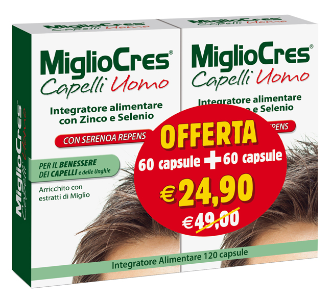MIGLIOCRES UOMO 60+60 CAPSULE PROMO - FARMACIA33