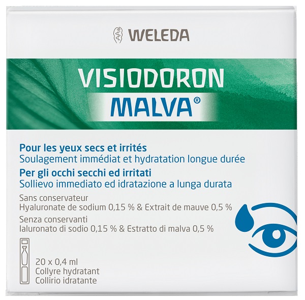 GOCCE OCULARI VISIODORON MALVA 20 MONODOSE DA 0,4 ML - FARMACIA33