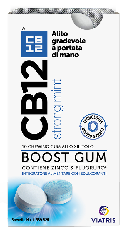 CB12 BOOST 10 CHEWING-GUM ZINCO E FLUORURO NEW FORMULATION - FARMACIA33