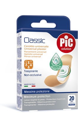 CEROTTO PIC CLASSIC 19X72 MM ANTIBATTERICO 20 PEZZI - FARMACIA33
