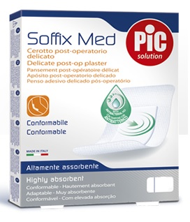 CEROTTO PIC SOFFIX MED IN TNT CON TAMPONE CENTRALE ASSORBENTE STERILE MONOUSO 30X10 CM STERILI ANTIBATTERICO 3 PEZZI - FARMACIA33