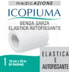BENDA GARZA ELASTICA ICOPIUMA AUTOFISSANTE CM 10 X 20 MT - FARMACIA33