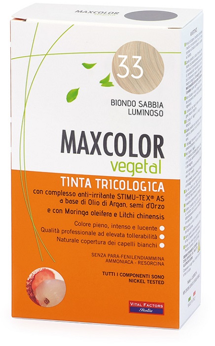 MAX COLOR VEGETAL 33 BIONDO SABBIA LUMINOSO 140 ML - FARMACIA33