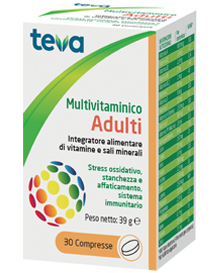 MULTIVITAMINICO ADULTI TEVA 30 COMPRESSE 30 G - FARMACIA33