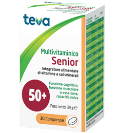 MULTIVITAMINICO SENIOR TEVA 30 COMPRESSE 39 G - FARMACIA33