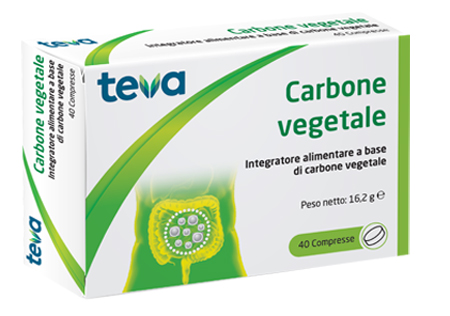 CARBONE VEGETALE TEVA 40 COMPRESSE 16,2 G - FARMACIA33
