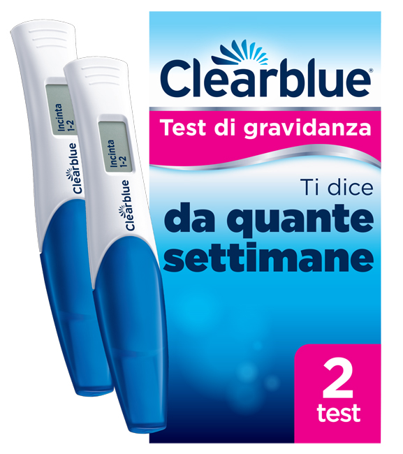 TEST DI GRAVIDANZA CLEARBLUE CON INDICATORE DELLE SETTIMANE 2 PEZZI - FARMACIA33