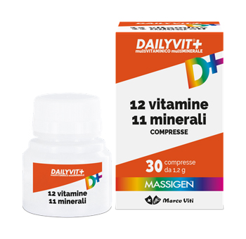 MASSIGEN DAILYVIT 12 VITAMINE 11 MINERALI 30 COMPRESSE RIVESTITE - FARMACIA33
