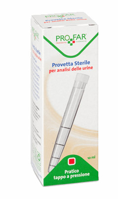 PROVETTA STERILE PER ANALISI DELLE URINE 10 ML PROFAR - FARMACIA33
