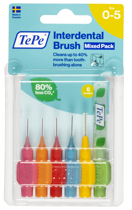 TEPE SCOVOLINI MISTI ROSA/VERDE 6 PEZZI - FARMACIA33