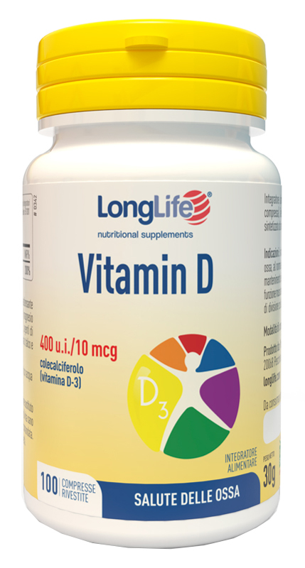 LONGLIFE VITAMIN D 400UI 100 COMPRESSE RIVESTITE - FARMACIA33