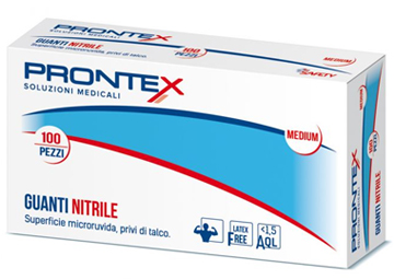 PRONTEX GUANTO IN NITRILE SENZA POLVERE M 7/8 100 PEZZI - FARMACIA33