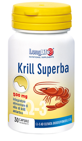 LONGLIFE KRILL SUPERBA 30 CAPSULE INODORI DA 600 MG - FARMACIA33