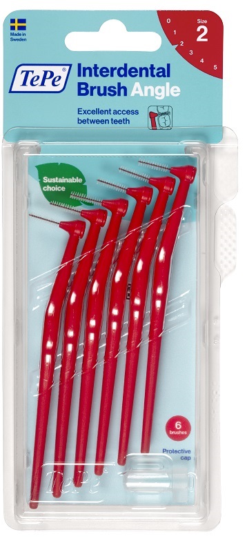 TEPE ANGLE SCOVOLINO ROSSO 0,5MM 6 PEZZI - FARMACIA33