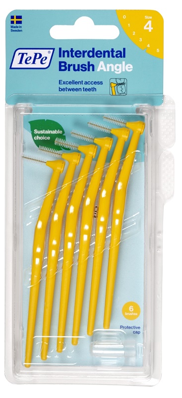 TEPE ANGLE SCOVOLINO GIALLO 0,7MM 6 PEZZI - FARMACIA33