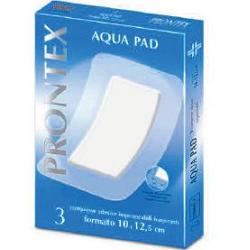 GARZA COMPRESSA PRONTEX AQUA PAD 10X12,5 CM 3 PEZZI - FARMACIA33
